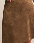 Ciera Coconut Suede Mini Skirt