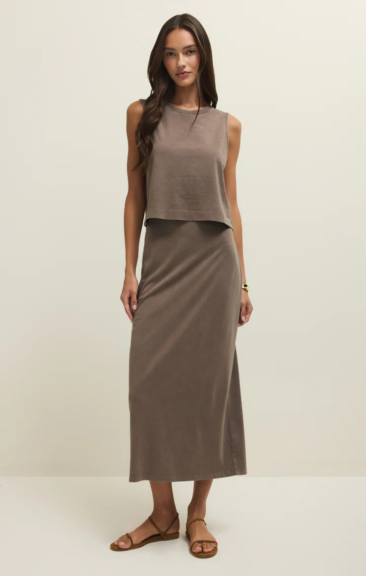 Perfectly Taupe Sloane Jersey Muscle Tank
