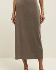 Perfectly Taupe Gail Midi Skirt