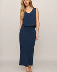 Indigo Gail Jersey Midi Skirt