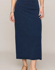 Indigo Gail Jersey Midi Skirt