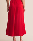 Festive Red Northpointe Midi Skirt