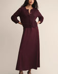 Merlot Northpointe Midi Skirt