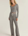 Light Oatmeal Heather Lounge Stripe Pant