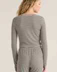 Light Oatmeal Heather Constance Stripe Top