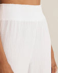 White Cassidy Gauze Full Length  Pant