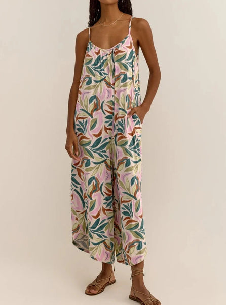 Sandshell Flared Safari Jumpsuit