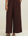 Chocolate Cherry Scout Linen Pant