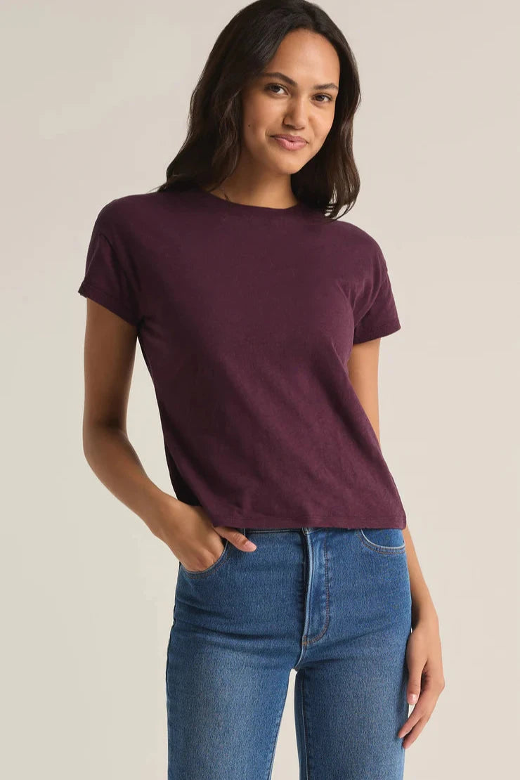 Berry Wine Modern Slub Tee