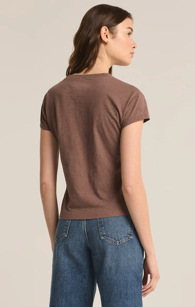 Deep Taupe Modern Slub Tee