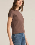 Deep Taupe Modern Slub Tee