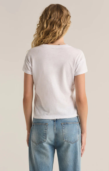 White Modern Slub Tee