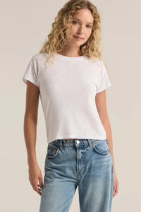 White Modern Slub Tee