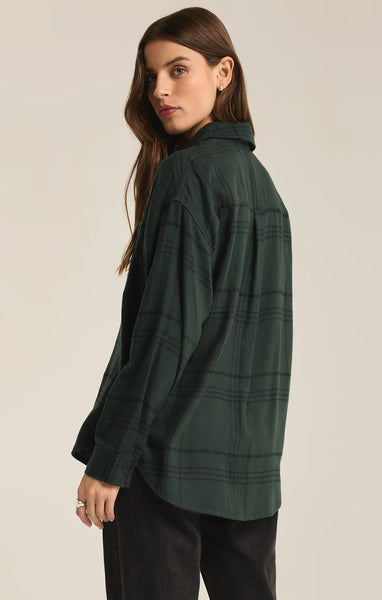 Cyprus Green River Plaid Button Up