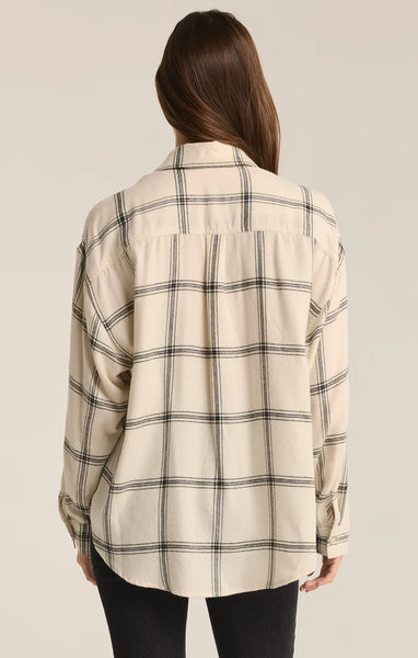 Sea Salt River Plaid Button Up