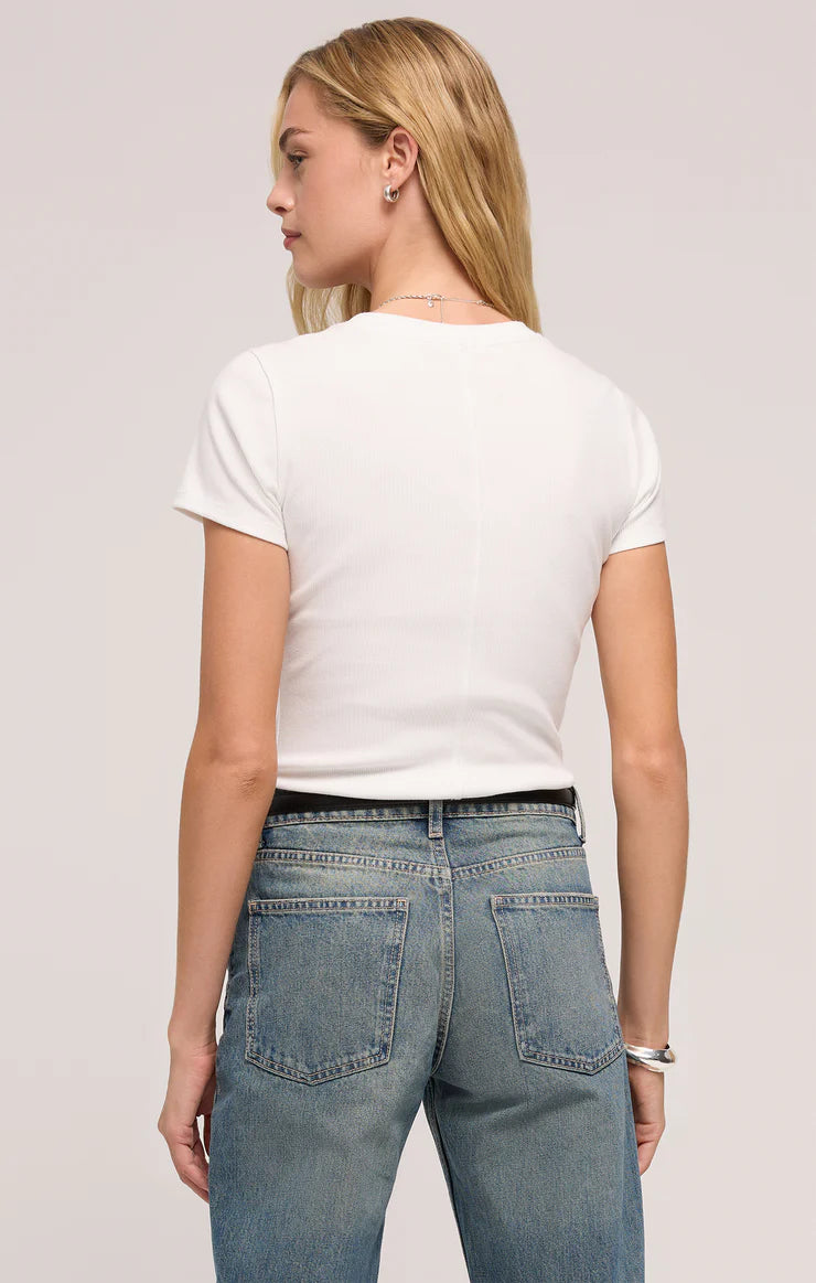 White Sirenan Scoop Neck Tee