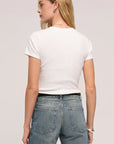 White Sirenan Scoop Neck Tee