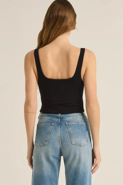 Black Myra Cropped Tank