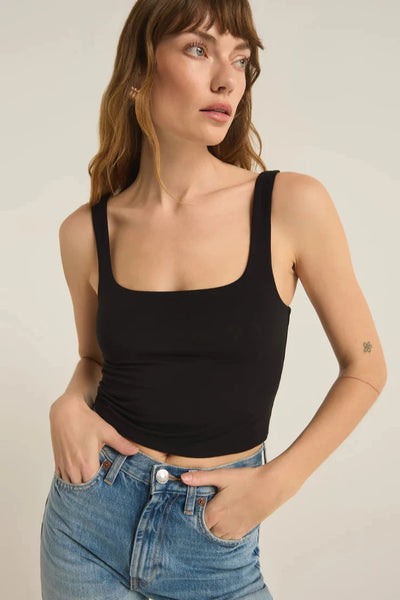 Black Myra Cropped Tank