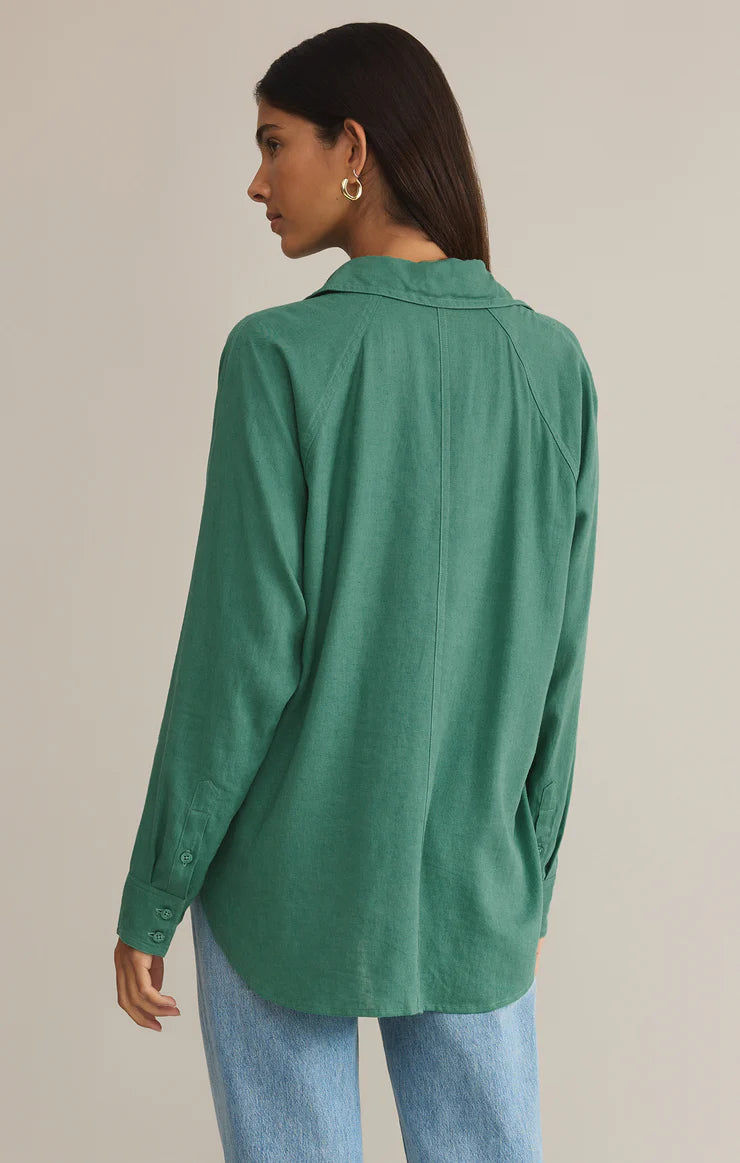 Botanical Green The Perfect Linen Top