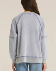 Washed Indigo Easy V Sweatshirt