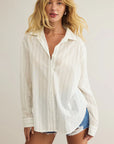 White Seaport Striped Shirt