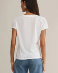 White Girlfriend V Neck Tee