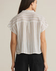 Cement Parallel Button Down  Top