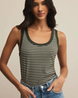 Dark Agave Elin Stripe Rib Tank