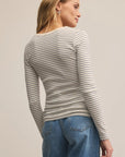 Crystal Stella Stripe Henley