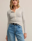 Crystal Stella Stripe Henley
