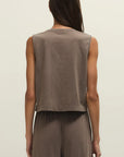 Perfectly Taupe Sloane Jersey Muscle Tank