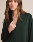 Garland Green Ana Satin Top