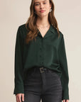 Garland Green Ana Satin Top