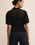 Black Glimpse Lace Top