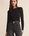 Black Aurora Lace Top