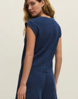 Indigo Camino Jersey Denim Top