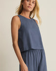 Vintage Indigo Sloane Linen Top