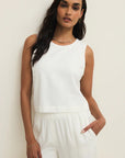 White Sloane Linen Top