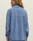 Santorini Indigo Reese Jersey Denim Button Up