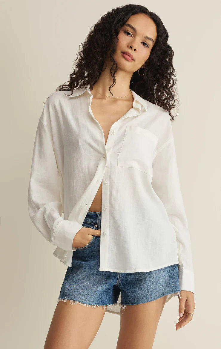White The Perfect Button Up