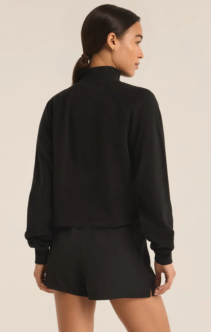 Black On The Run Half Zip Sweatshirt