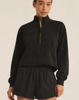 Black On The Run Half Zip Sweatshirt