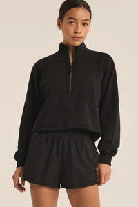 Black On The Run Half Zip Sweatshirt