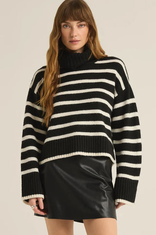 Black Josephine Stripe Sweater