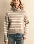 Heather Taupe Josephine Stripe Sweater