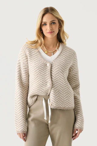 Sea Salt Naomi Herringbone Cardigan