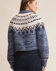 Blue Velvet Heather North Sea Fairisle Cardigan