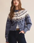 Blue Velvet Heather North Sea Fairisle Cardigan