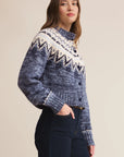 Blue Velvet Heather North Sea Fairisle Cardigan